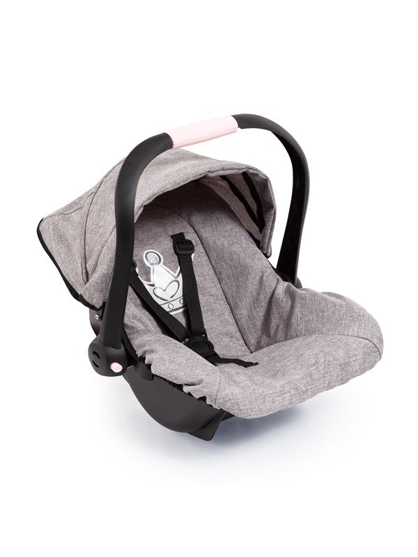 Bayer Design - Autostoeltje Deluxe Car Seat voor poppen - Grijs met kroon