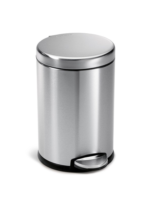 Simplehuman 4,5L ronde pedaalemmer, geborsteld staal