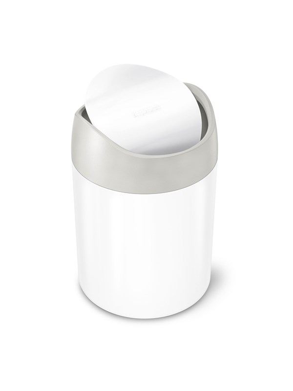 Simplehuman 1,5L mini prullenbak, wit