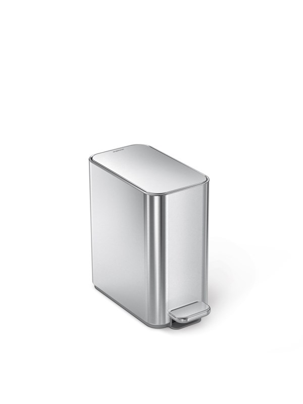 Simplehuman 5L slanke pedaalemmer, geborsteld roestvrij staal
