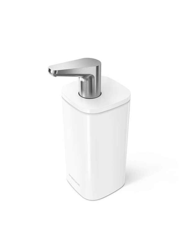Simplehuman 295 ml zeepdispenser, wit staal