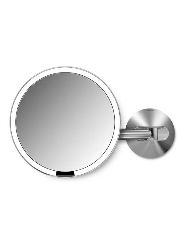 Simplehuman hard-wired wandgemonteerde sensorspiegel, geborsteld roestvrij staal