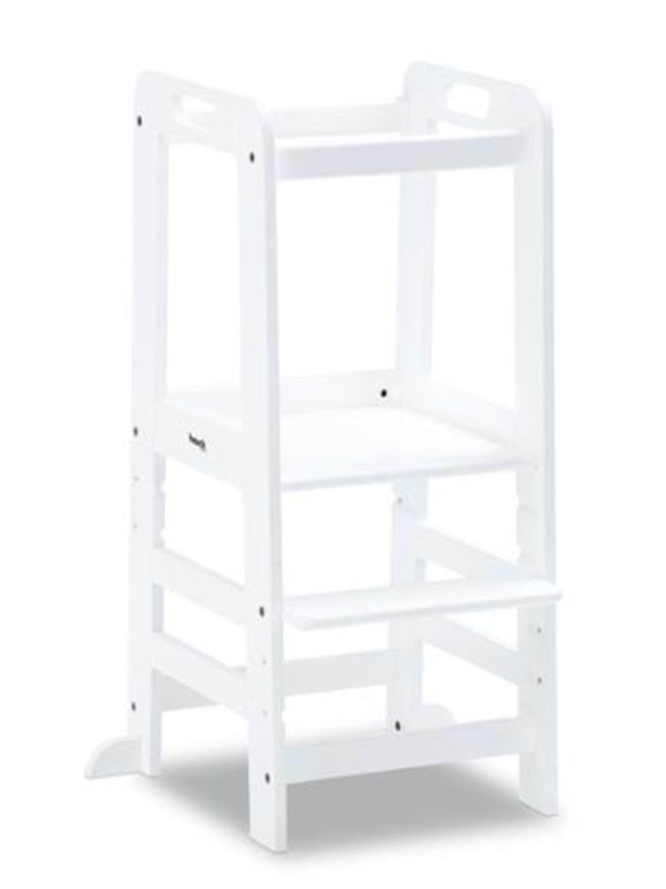 Hauck Learn N Explore - Leertoren - Opstapje - FSC® Mix Gecertificeerd Beukenhout - White