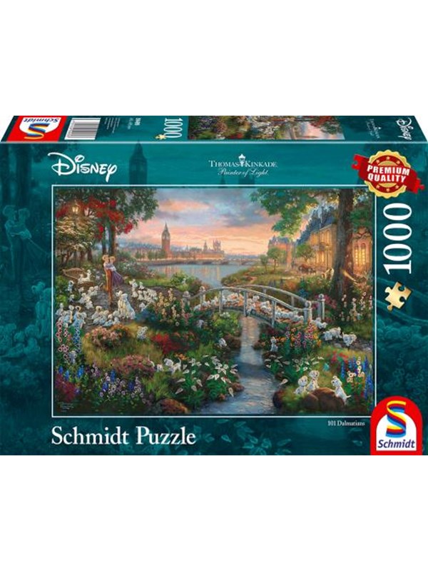 Schmidt - Thomas Kinkade - Disney 101 Dalmatiërs - 1000st - Legpuzzel - Painter of Light