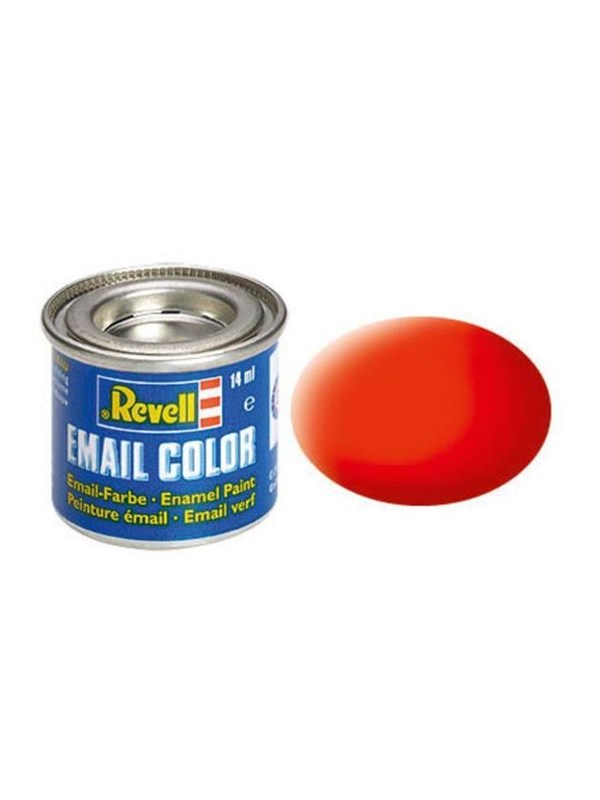 Revell Hobbyverf Enamel verf - #25 Luminous Orange - Matt - RAL2005 - Enamel - Verf potje - 14 ml