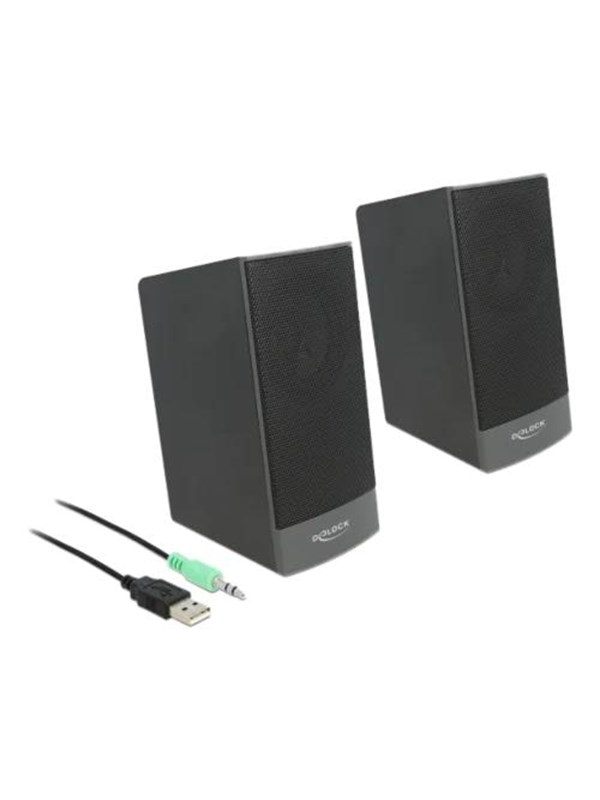 DeLOCK Speakers - for PC - Zwart