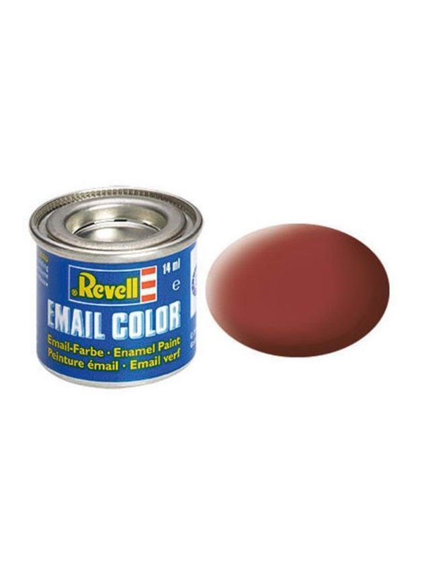 Revell Hobbyverf Enamel verf - #37 Reddish Brown (Dakpanrood) - Matt - RAL3009 - Enamel - Verf potje - 14 ml