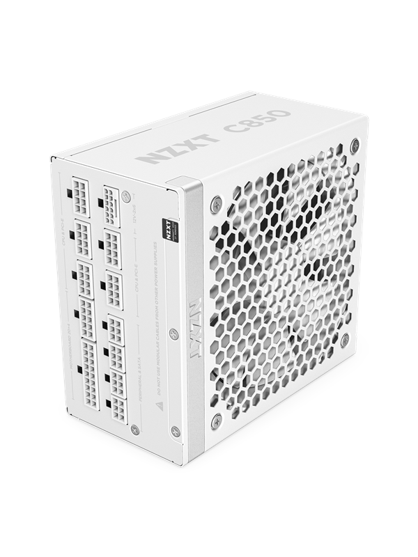 NZXT C-Series C850 (2024) White Voeding - 850 Watt - 135 mm - ATX 3.1 - 80 Plus 80 PLUS Gold