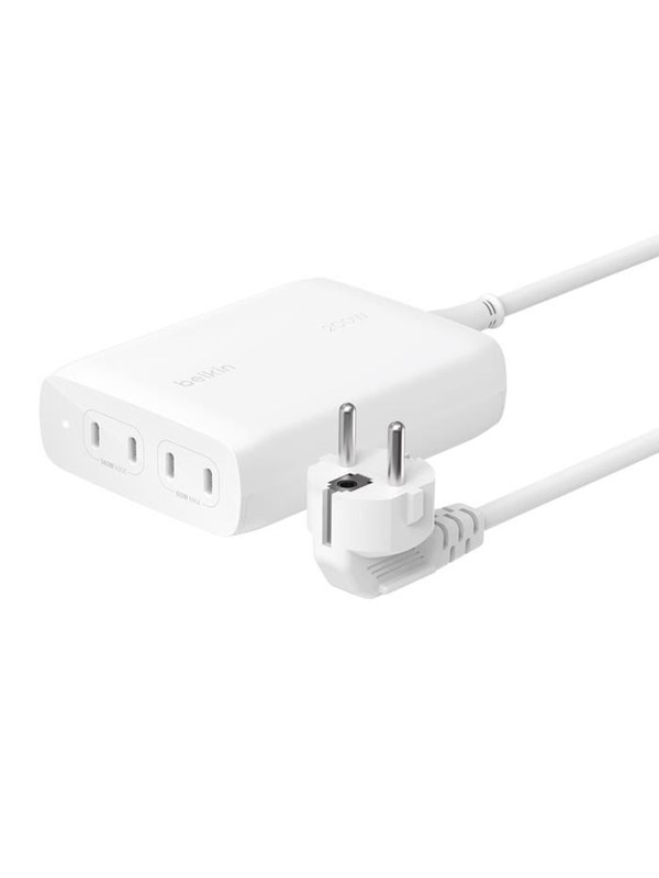 Belkin BoostCharge Pro 200W 4-poorts USB-C GaN Snellader met Power Delivery 3.1, Inclusief 1,5 m Kabel