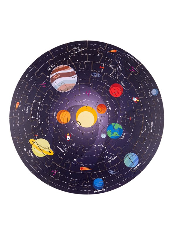 BigJigs zonnestelsel puzzel - educatieve ronde vloerpuzzel ruimte.