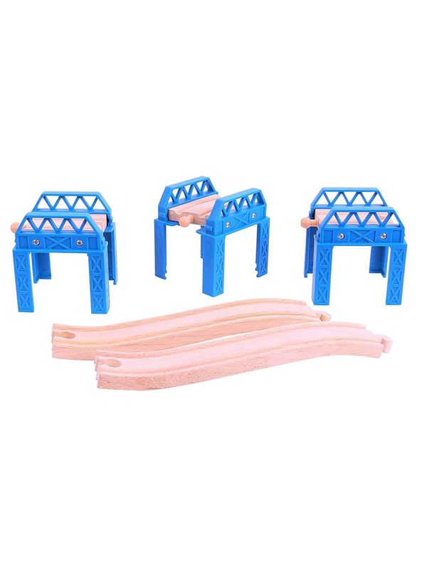Bigjigs Wooden Rail - Bridge Parts 3 pcs.
