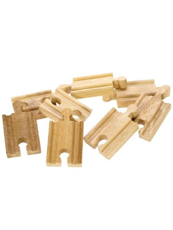 BigJigs Houten Treinbaan 8 Korte Rails - Uitbreidingsset BJT104