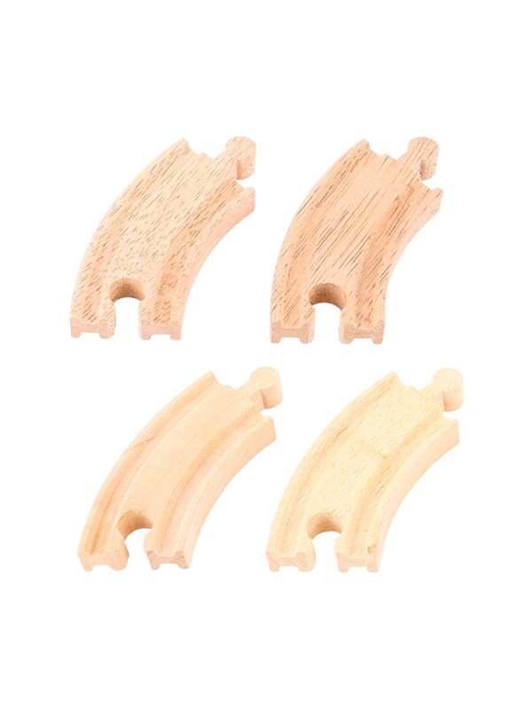 Bigjigs Wooden Rails - Short Bends 4 pcs.