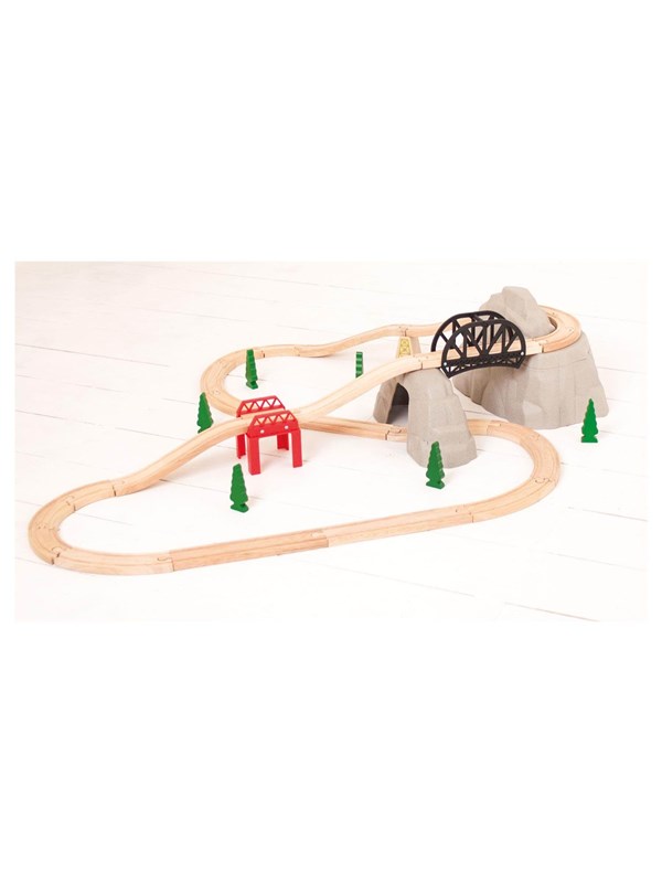 Bigjigs Wooden Rails - Rocky Mountain Expansion Set 12 pcs.