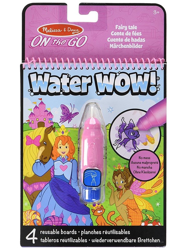 Melissa & Doug Water WOW! voor onderweg Herbruikbaar kleurblok met verborgen afbeeldingen - Sprookjes