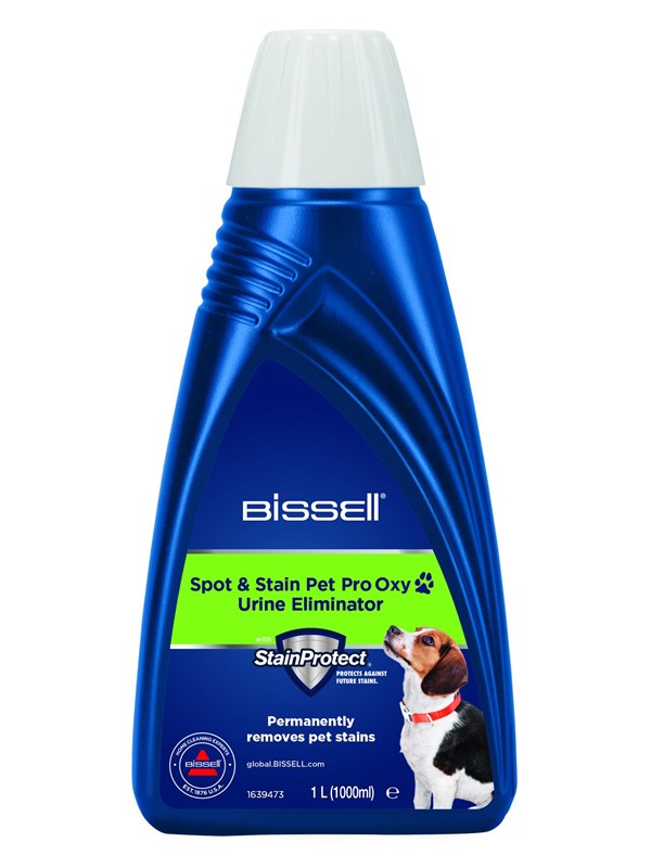 BISSELL Spot & Stain Pet Pro Oxy 1L - Geschikt voor SpotClean - Permanente Urine Verwijderaar - Vlekkenverwijderaars met Zuurstofkracht - Krachtige Vlekkenreiniger Bank en Tapijt - 20343
