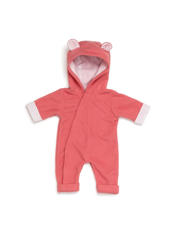 Skrallan Poppenkleding onesie koraalroze (36 cm)