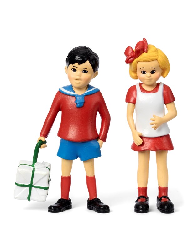 Kinderboeken Pippi Langkous speelgoedfiguren Tommy & Annika poppen.