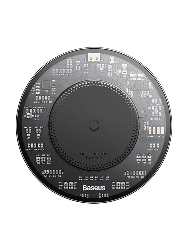 Baseus Simple 2 wireless inductive charger 15W with USB-C to USB-C cable (black)