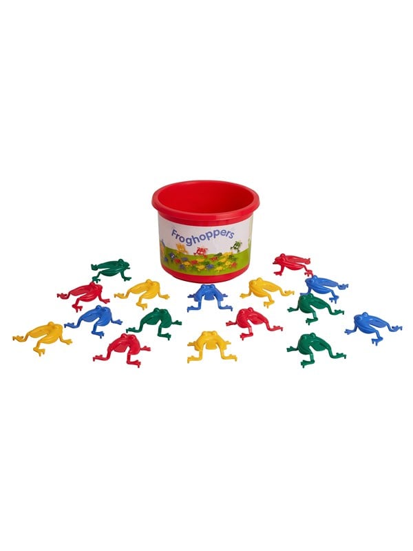 Viking Toys - Froghoppers - Kikkerspel - 16 Kleurrijke kikkers