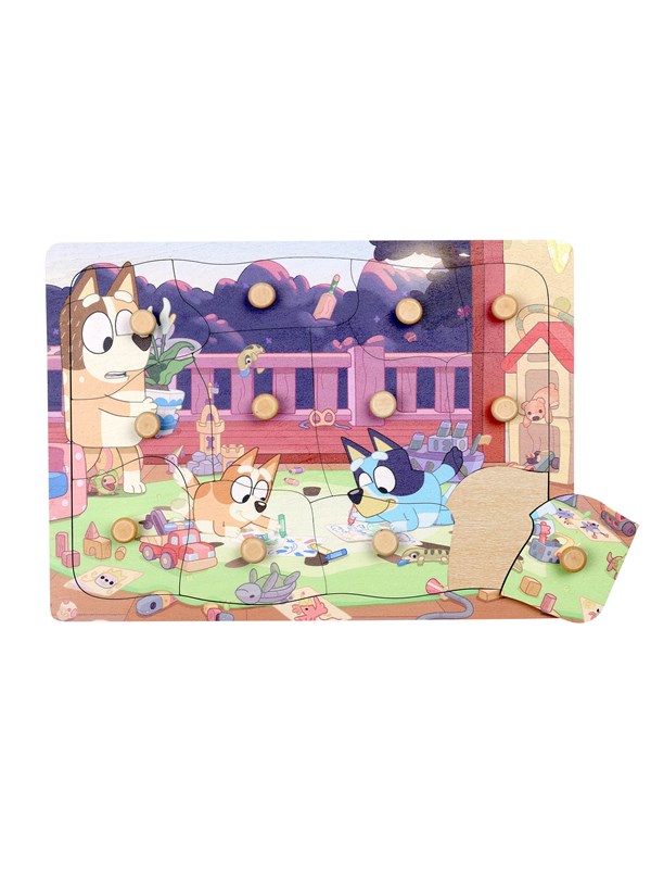 Bluey wooden puzzle with knob
