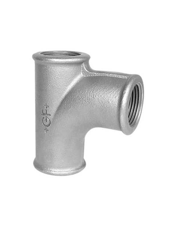 +GF+ flow tee 90° galvanized 2''