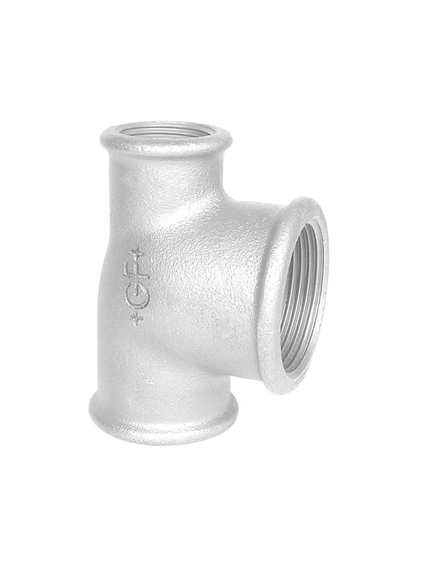 +GF+ tee 90° galvanized reduced 1 1/4-1-3/4''