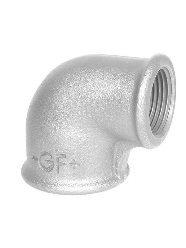 +GF+ angle 90° galvanized reduced 1 1/4-1/2'' socket-socket