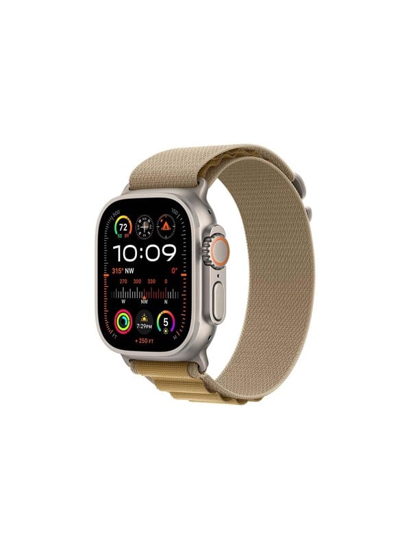 Apple Watch Ultra 2 GPS + Cellular 49mm - Titanium Case with Tan Alpine Loop - Large