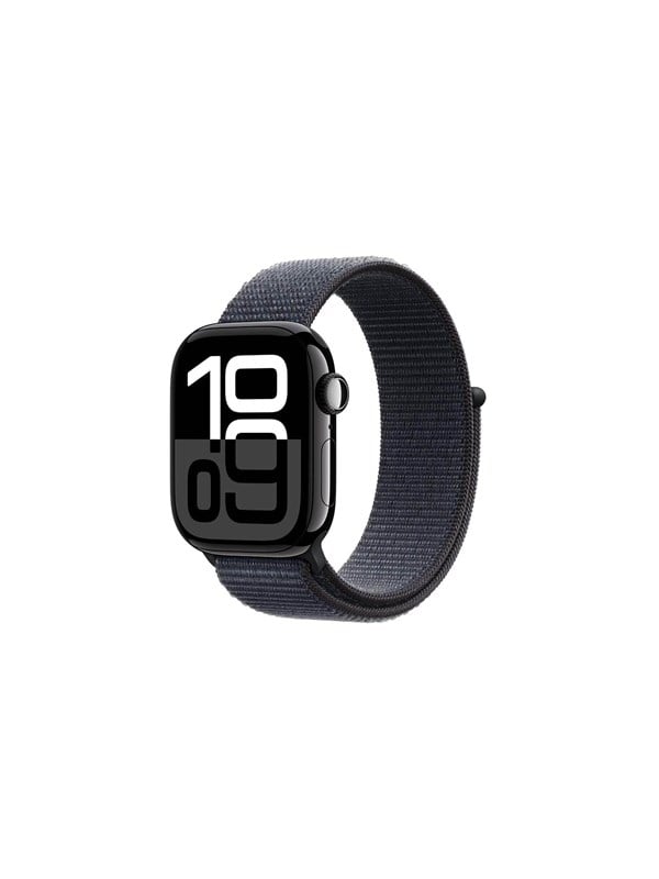 Apple Watch Series 10 GPS + Cellular 42mm - Jet Black Aluminium Case with Ink Sport Loop