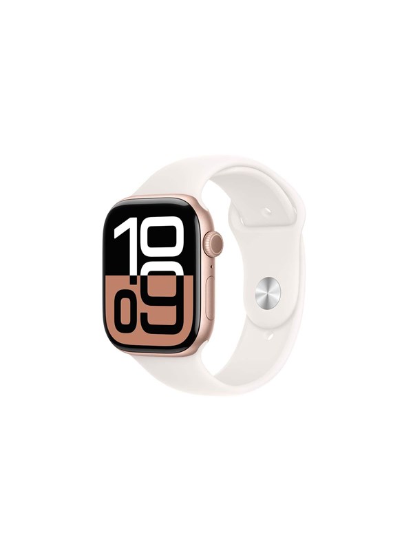 Apple Watch Series 10 GPS + Cellular 46mm - Rose Gold Aluminium Case with Light Blush Sport Band - M/L
