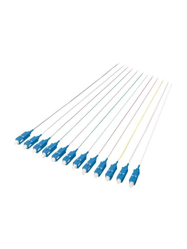 DIGITUS Professional pigtail - 2 m - grey black white blue yellow red green brown orange violet pink turquoise - Zwart - 2m