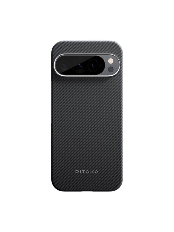 PITAKA MagEZ 6 Hoesje Geschikt voor Google Pixel 9 Pro XL - Compatibel met MagSafe - Back Cover 600D Aramidevezels - Ultra Dun - Zwart