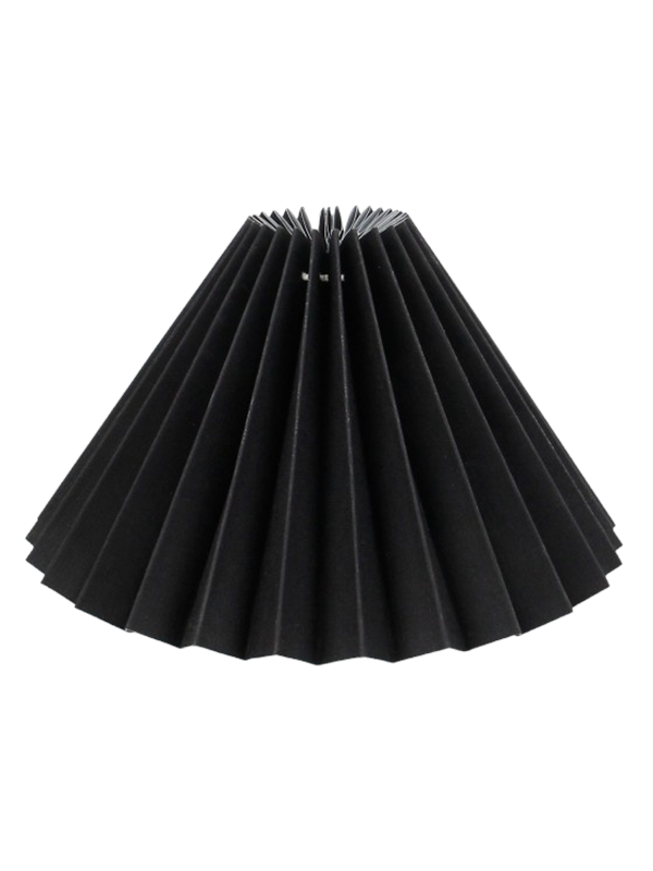 Alpe Design Pleated lampshade black linen 18 cm