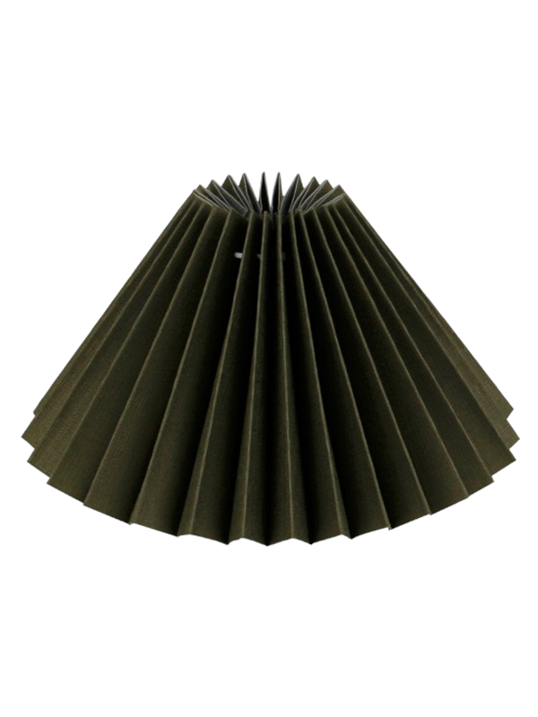 Alpe Design Pleated lampshade olive green linen 21 cm