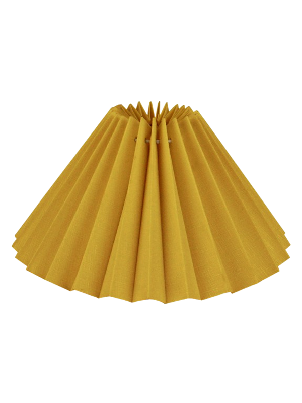 Alpe Design Pleated lampshade yellow linen 23 cm