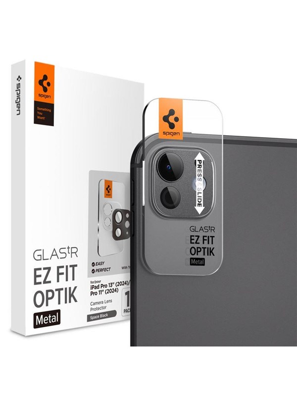 Spigen Camera Lens Protector - Geschikt voor iPad Pro 11 (2024/2025) / Pro 13 (2024/2025) - Glass tR EZ Fit Optik Metal - Zwart