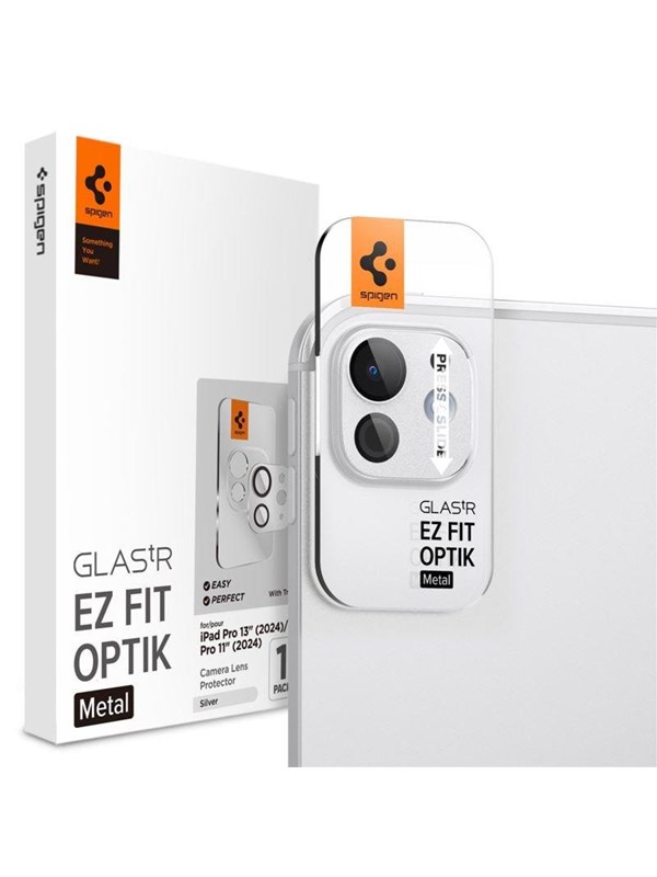 Spigen Camera Lens Protector - Geschikt voor iPad Pro 11 (2024/2025) / Pro 13 (2024/2025) - Glass tR EZ Fit Optik Metal - Zilver