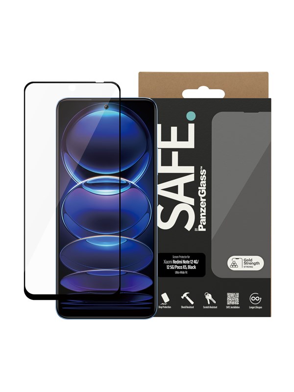 SAFE by PanzerGlass Screen Protector Xiaomi Redmi Note 12 5G | 12 4G | Poco X5 | Ultra-Wide Fit