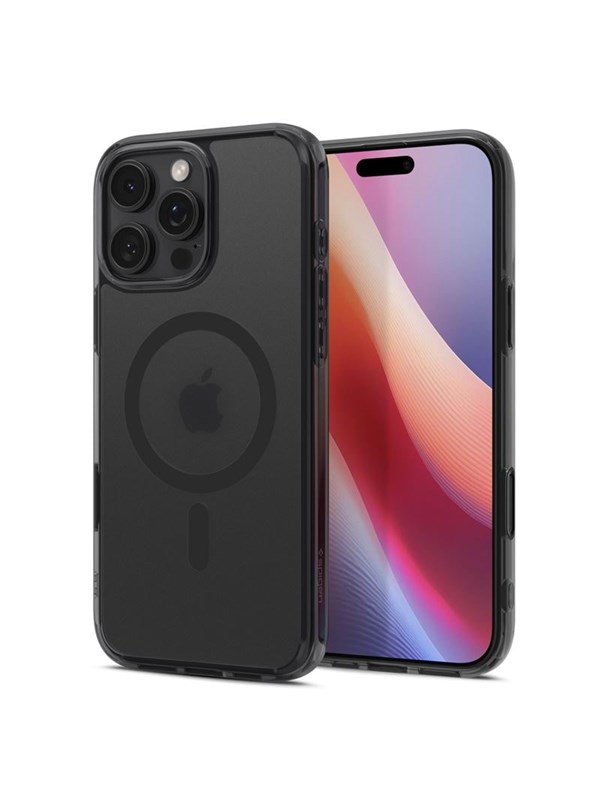 Spigen Ultra Hybrid T MagFit Hoesje Geschikt voor Apple iPhone 16 Pro - Back Cover Compatibel met MagSafe - Frosted Zwart