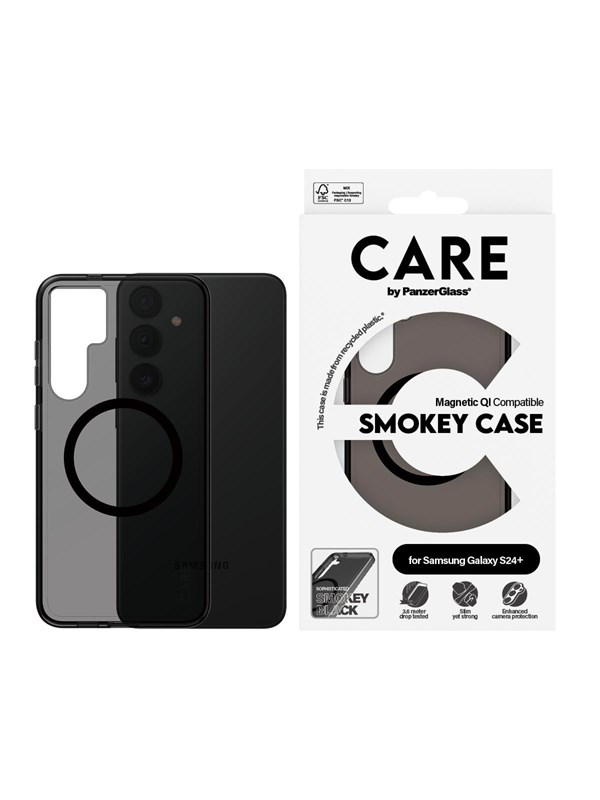 CARE by PanzerGlass Flagship Case Urban Combat Smokey w. Black QI Compatible Samsung Galaxy S24+