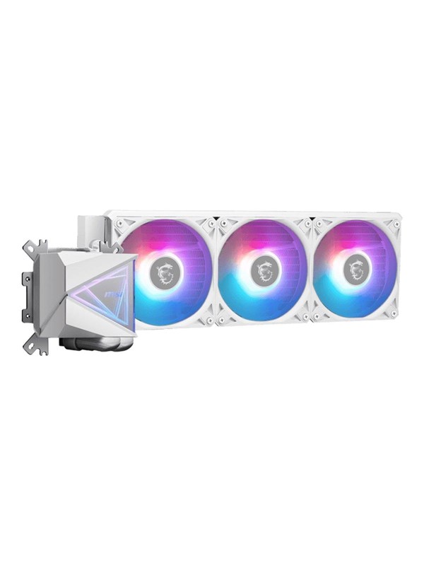 MSI MAG CORELIQUID I360 White - Vloeistofkoelsysteem processor - afmeting radiator: 360 mm - voor: Intel LGA115x, 1200, 1700 - AMD AM4, AM5 - 3x 120 mm LDP ARGB fan - koper, aluminium - wit