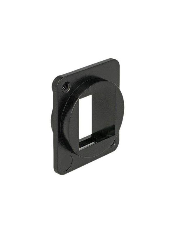 D-type montage frame voor 1 Keystone module / zwart