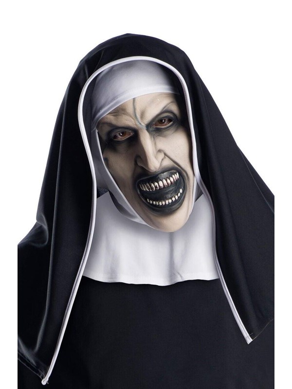 Rubies - Masker The Nun 3/4 met kap - Halloween Masker - Enge Maskers - Masker Halloween volwassenen - Masker Horror - masker halloween volwassenen - masker kinderen