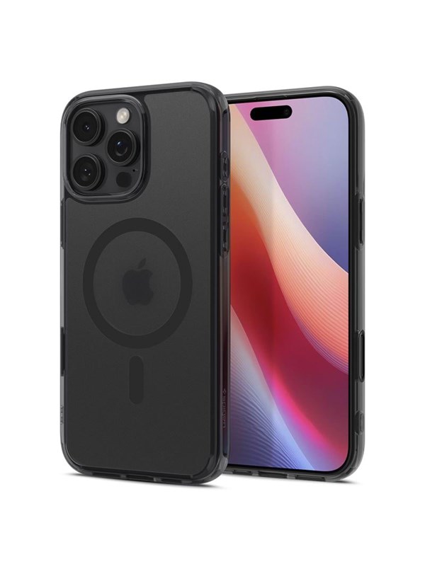 Spigen Ultra Hybrid T MagFit Hoesje Geschikt voor Apple iPhone 16 Pro Max - Back Cover Compatibel met MagSafe - Frosted Zwart