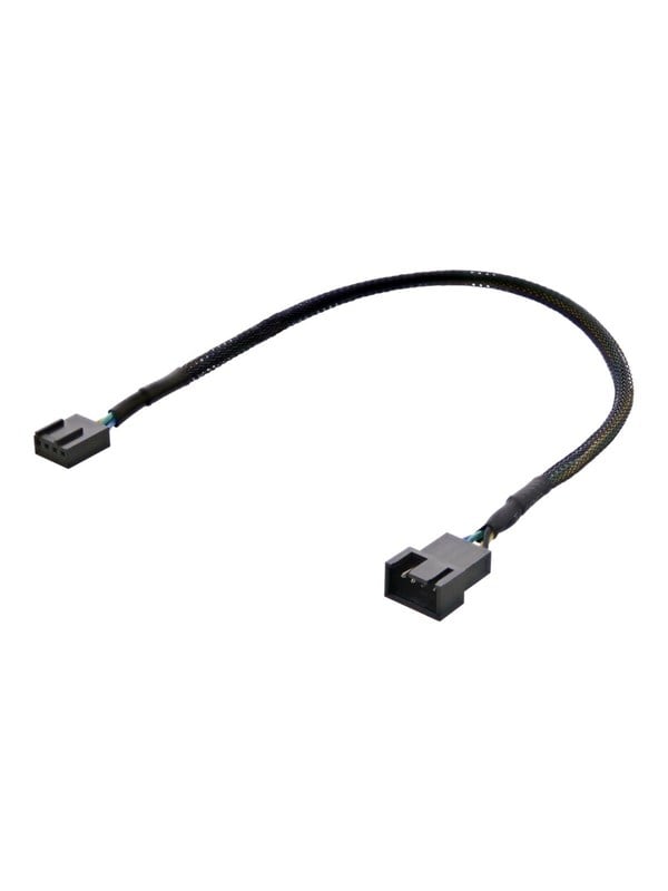 Deltaco - fan power extension cable - 4 pin fan connector to 4 pin fan connector - 30 cm