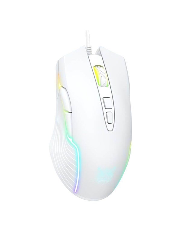 ONIKUMA CW905 Wired - Gaming muis - Optisch - 7 knoppen - Wit met RGB-licht