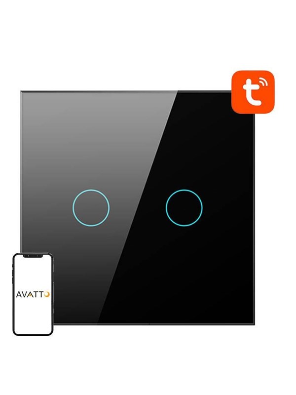 Avatto Touch Wifi-Schakelaar Voor Tuya Double Smart Home Afstandsbediening