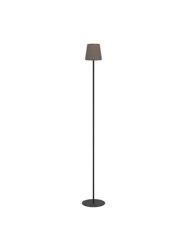 EGLO Fiorana Vloerlamp - E14 - Hoogte 140,5 cm - Zwart|Cappucino|Goud