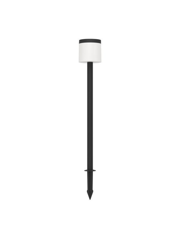 EGLO Pantete Solar Priklamp - Staande lamp Buiten - zonne-energie - LED - 115 cm - Zwart/Wit